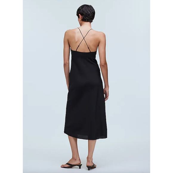 Madewell Sleek Black Midi Dress - Picture 4 of 15